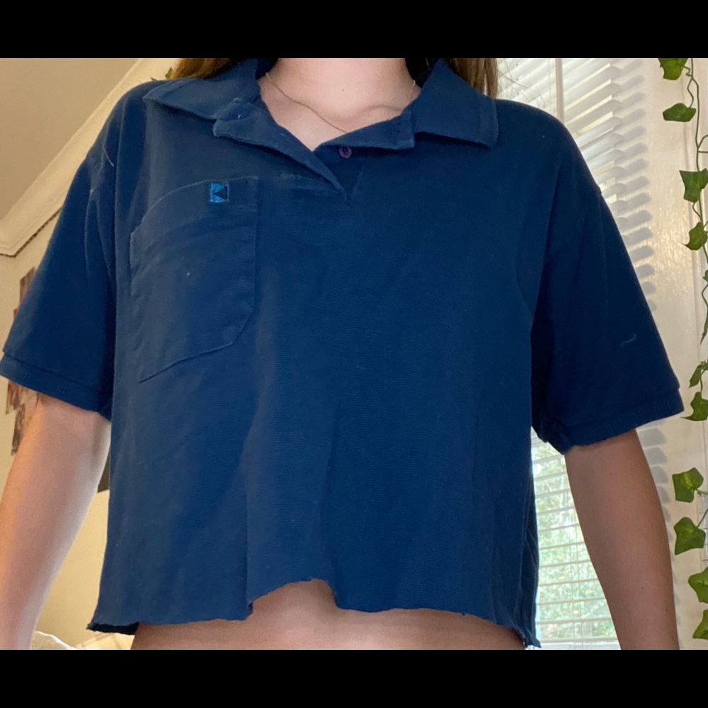 Collared cropped t